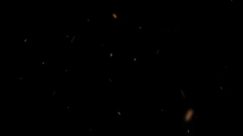 Bright glowing fire particles rising fast in a fiery sky with smoke Stock-Footage 302205901
