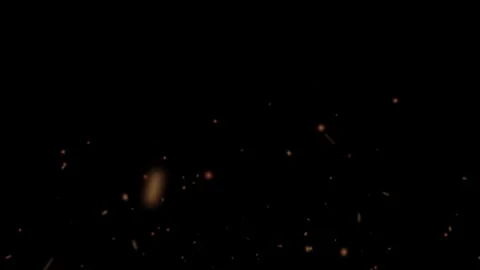 Bright glowing fire particles rising fast in a fiery sky with smoke 스톡 동영상 302205919