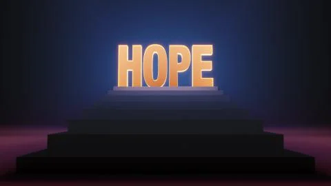 Bright, Glowing Hope Rises. Stock Illustration