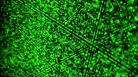 Bright glowing laser lines made of dots and particles with the effect of blur Stock Footage 285747073