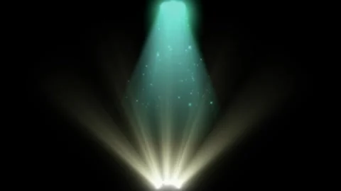 Bright glowing light beam radiating energy in dark space for futuristic 库存影片 342898988