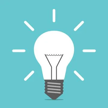 Bright glowing light bulb Stock Illustration