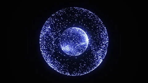 Bright glowing magic 3d sphere in the space. Abstract white energy orb Stock Footage 304150597