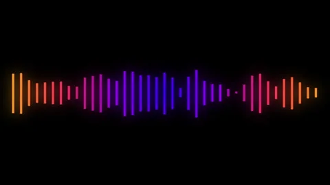 Bright glowing neon gradient sound waves motion. Vibrant disco background Stock-Footage 307938797