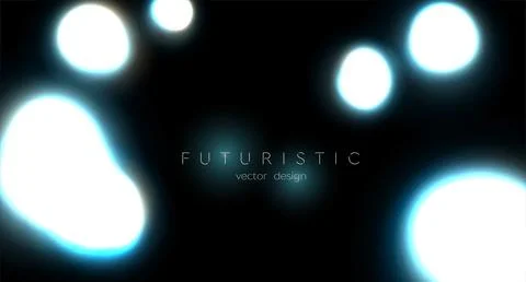 Bright glowing neon spots of light abstract background Stock Illustration