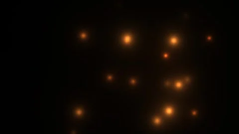 Bright glowing orbs in dark space create a stunning visual Stock Footage 338277306