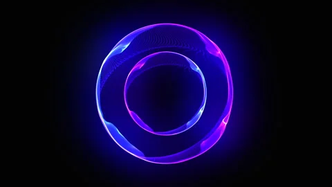 Bright glowing particle 3d sphere in the Universe. Abstract technology, science Video stock 269217138