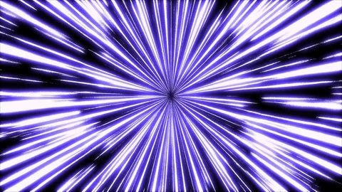 Bright glowing purple rays of light moving dynamically from the center Stock Footage 296975537