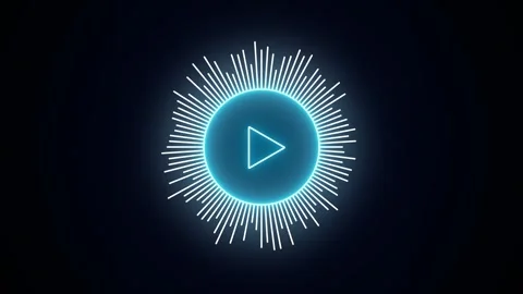Bright Glowing Radial Digital Equalizer Background Stock Footage 310949012
