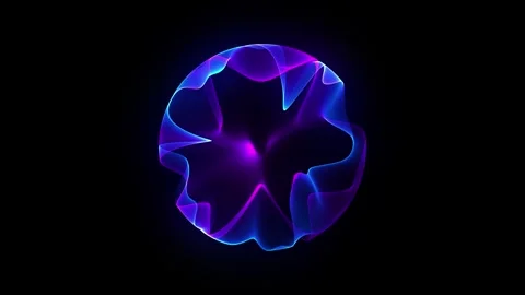 Bright glowing rotating particle 3d sphere in universe. Abstract phosphores.. Stock Footage 297012946