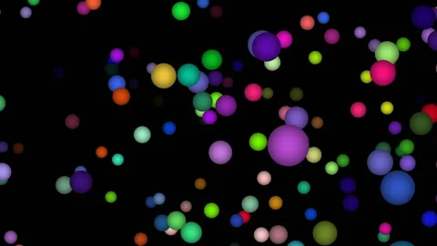 Bright glowing spheres moving Stock Footage 86206222