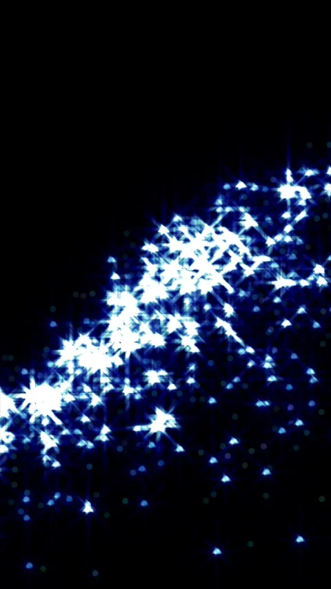 Bright glowing star clusters forming a diagonal pattern over a deep dark ba.. Stock Footage 321356514