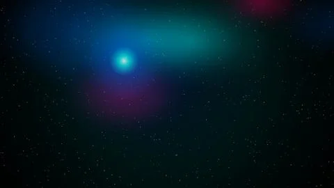 Bright glowing star in deep dark blue space Stock Illustration