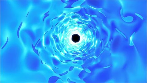 Bright glowing vortex of electric blue waves Stock Illustration