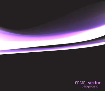 Bright glowing wave on dark Stock Illustration