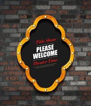 Bright gold marquee Stock Illustration