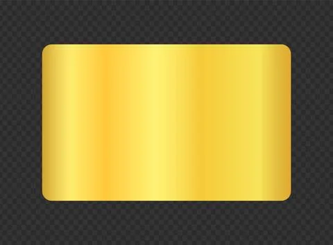 Bright Gold Rounded Rectangle Card Stock Illustration