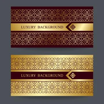 Bright golden background on brown background. Stock Illustration