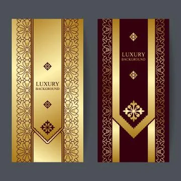 Bright golden background on brown background. Stock Illustration