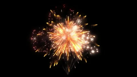 Bright golden fireworks exploding in the night sky during a festive celebration 스톡 동영상 341907936