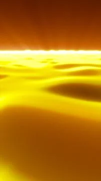 Bright golden glowing surface with smooth waves, resembling a molten horizo.. 스톡 일러스트