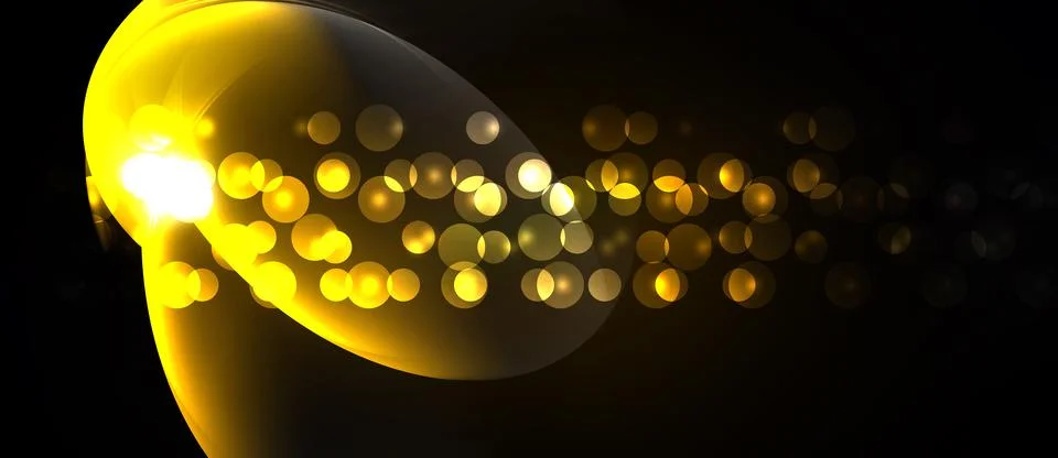 Bright golden light bursts forth, creating sparkling bokeh effect. Warm tones Stock Illustration