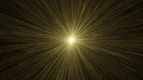 From the bright golden light source, lines diverge in different directions Stock Footage 264521703