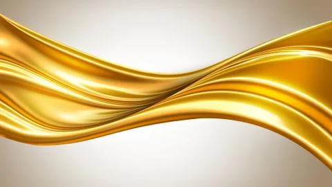 Bright golden wave Stock Illustration