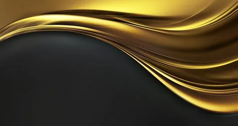 Bright golden wave Stock Photos