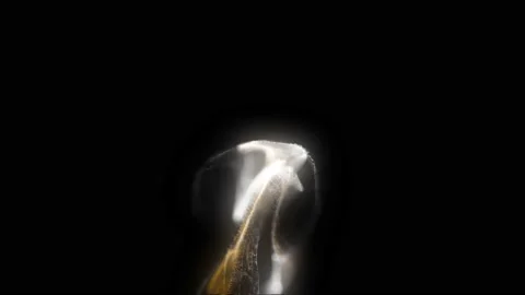 Bright Golden white Particles Dust Slow motion fluid animated background Stock Footage 165319658