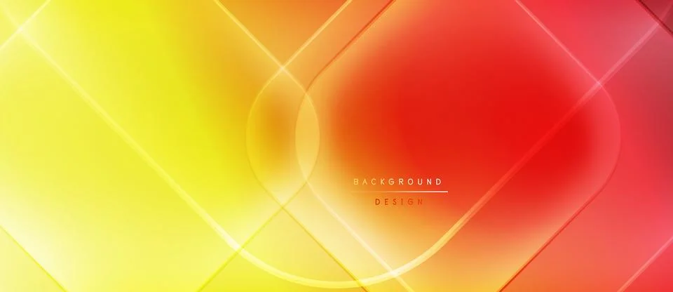 Bright gradient background. Yellow transitions to orange, then red. Lines create Stock Illustration