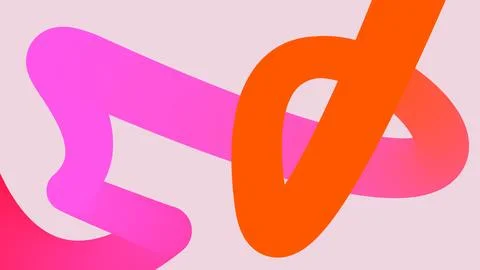 Bright Gradient Loop on Pink Background Illustrazione stock
