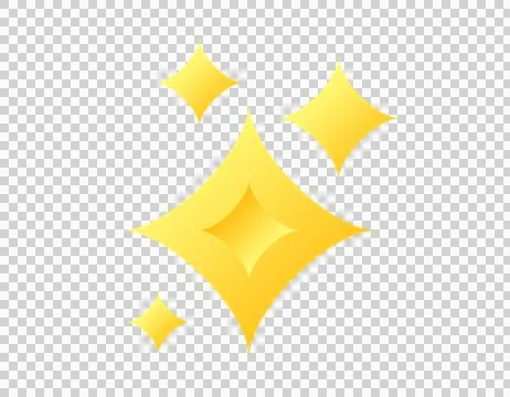 Bright gradient yellow blinking starbursts with gradient effect Stock Illustration