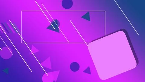 Bright gradients, floating polygons, and delicate white outlines form a pla.. Stock Illustration