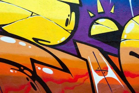 Bright graffiti closeup Stock Illustration