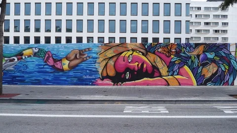 Bright graffiti Stock Footage 106365022