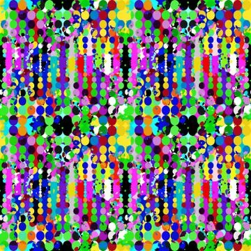 Bright graffiti geometric seamless pattern grunge effect Stock Illustration