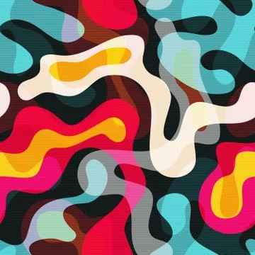 Bright graffiti geometric seamless pattern grunge effect Illustrazione stock