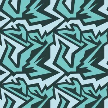 Bright graffiti geometric seamless pattern grunge effect Stock Illustration