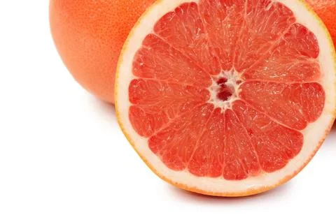 Bright grapefruit isolated on white background Stock Photos
