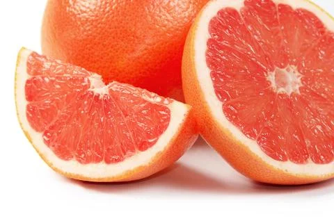 Bright grapefruit isolated on white background Stock Photos