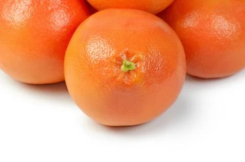 Bright grapefruit isolated on white background Stock Photos