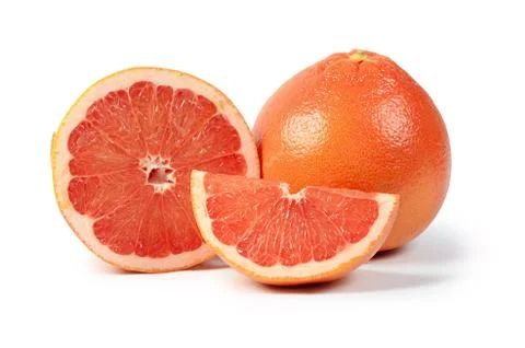 Bright grapefruit isolated on white background Stock Photos