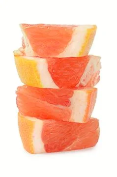 Bright grapefruit isolated on white background Stock Photos
