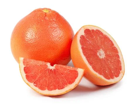Bright grapefruit isolated on white background Foto stock