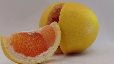 A bright grapefruit segment Stock Footage 331954191