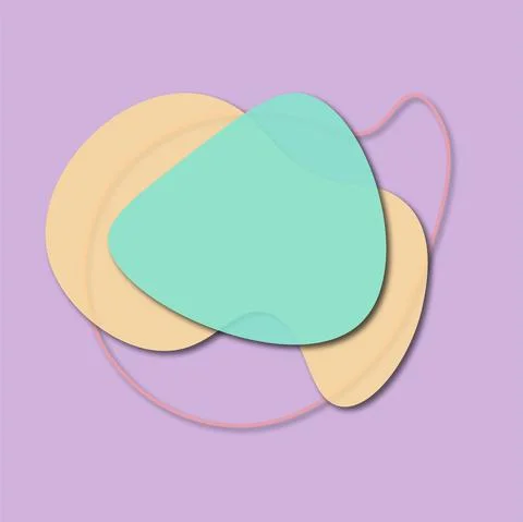 Bright graphic elements. Vector. Paper cut. Dynamic colored shapes and lines. Illustrazione stock