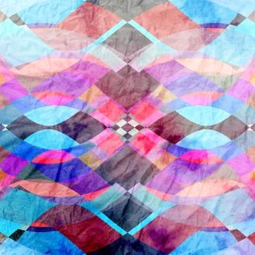 Bright graphics multicolored waves abstraction Stock Illustration