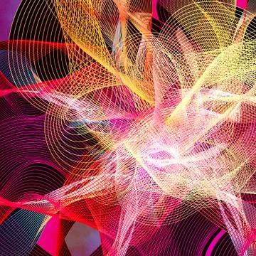 Bright graphics multicolored waves abstraction Stock Illustration