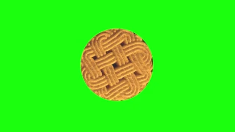 Bright green 3D rendering of a woven pattern Stock-Footage 287012913